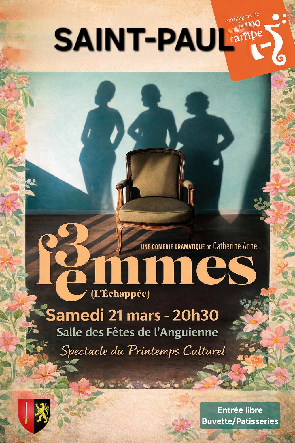 Affiche de la soirée théâtre du 21 mars
