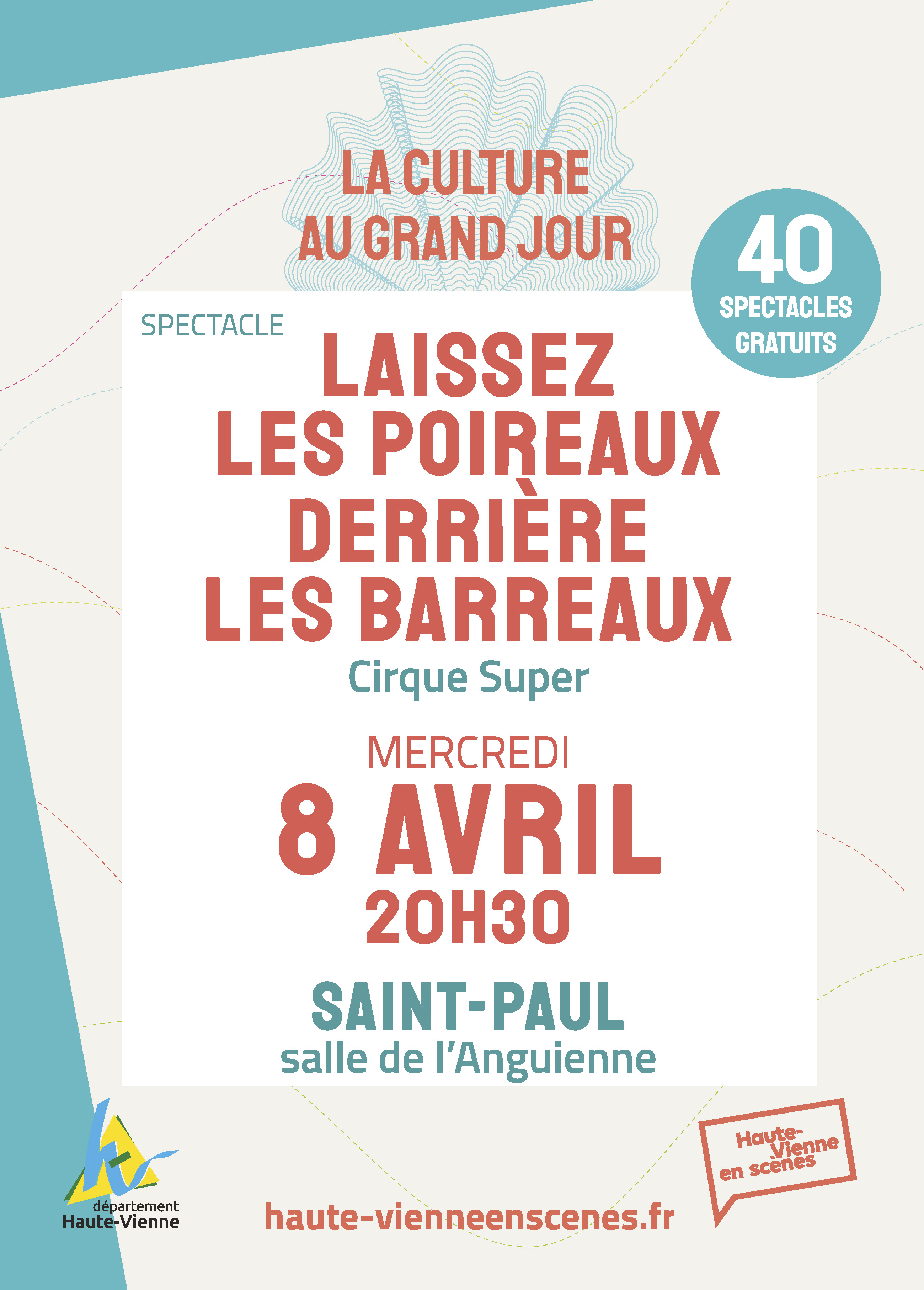 Affiche du spectacle du 8 avril